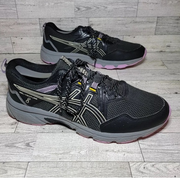 Asics Gel Venture 8 Trail Running Shoes Women’s Size 11 Black/Purple - Picture 2 of 7